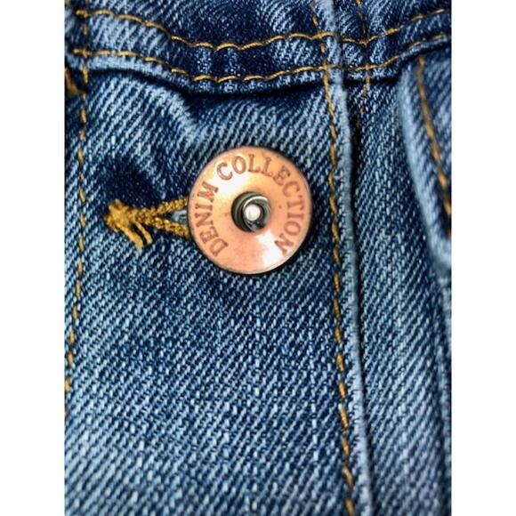 Cavalini Floral Patch Embroidery Medium Wash Denim Jean Jacket - Size SMALL - Picture 5 of 8